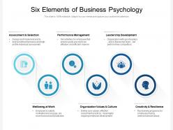 Six elements of business psychology