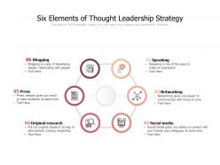 Six Elements Of Thought Leadership Strategy