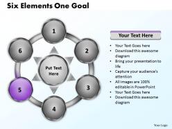 Six elements one goal powerpoint templates graphics slides 0712