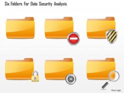 Six folders for data security analysis ppt slides