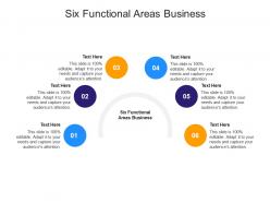 Six functional areas business ppt powerpoint presentation show deck cpb