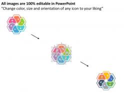 74861441 style cluster hexagonal 6 piece powerpoint presentation diagram infographic slide