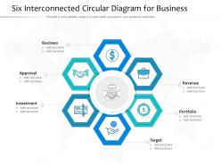 Six Interconnected Circular Diagram For Business