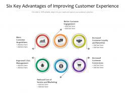 Six key advantages of improving customer experience