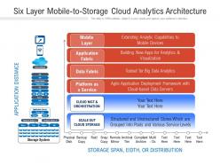 Six Layer Mobile To Storage Cloud Analytics Architecture
