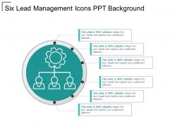 Six lead management icons ppt background