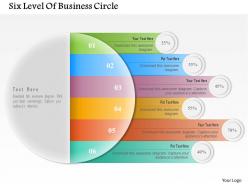 Six level of business circle powerpoint templates