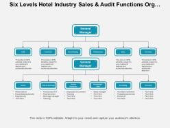 Six levels hotel industry sales and audit functions org chart