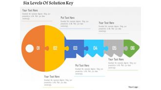Six levels of solution key flat powerpoint design