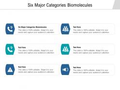 Six major categories biomolecules ppt powerpoint presentation icon graphics template cpb