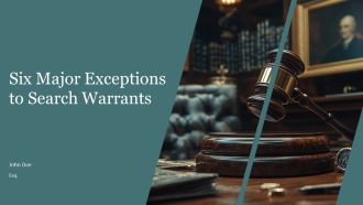Six Major Exceptions To Search Warrants PPT Guidelines AT