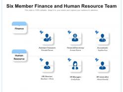 Six member finance and human resource team