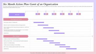 Six Month Action Plan Gantt Of An Organization