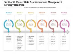 Six Month Master Data Assessment And Management Strategy Roadmap