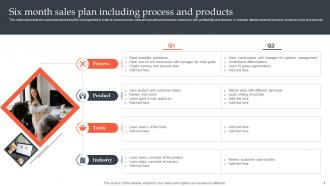 Six Month Sales Plan Including Process And Products