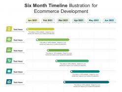 Six month timeline illustration for ecommerce development infographic template