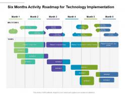Six Months Activity Roadmap For Technology Implementation
