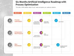 Six months artificial intelligence roadmap with process optimization