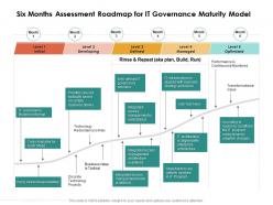 Six months assessment roadmap for it governance maturity model