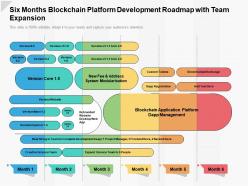 Six months blockchain platform development roadmap with team expansion