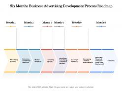 Six months business advertising development process roadmap