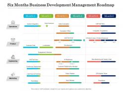 Six months business development management roadmap