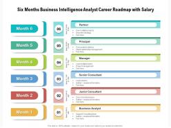Six months business intelligence analyst career roadmap with salary