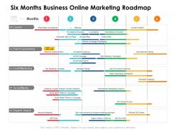 Six months business online marketing roadmap