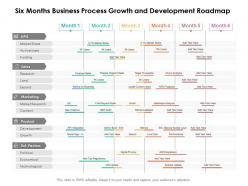 Six months business process growth and development roadmap