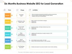 Six months business website seo for lead generation