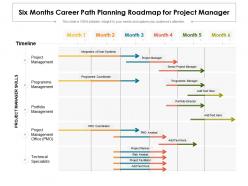 Six months career path planning roadmap for project manager