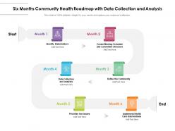 Six months community health roadmap with data collection and analysis