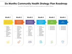 Six months community health strategy plan roadmap