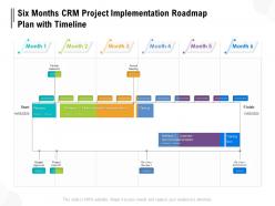 Six months crm project implementation roadmap plan with timeline