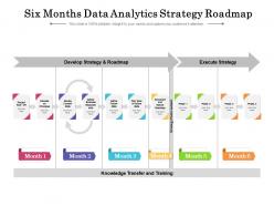 Six months data analytics strategy roadmap
