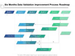 Six Months Data Validation Improvement Process Roadmap