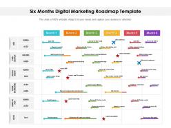 Six months digital marketing roadmap template