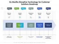 Six months disruptive technology for customer solutions roadmap