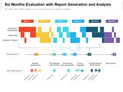 Six months evaluation with report generation and analysis