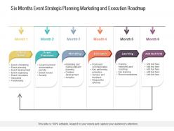 Six months event strategic planning marketing and execution roadmap
