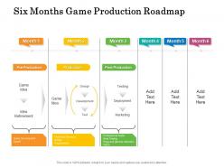 Six months game production roadmap