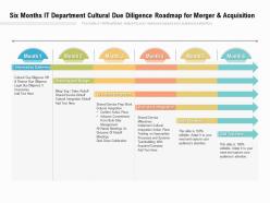 Six Months IT Department Cultural Due Diligence Roadmap For Merger And Acquisition