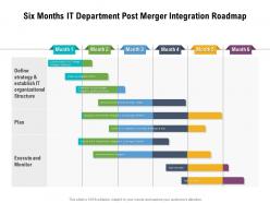 Six months it department post merger integration roadmap