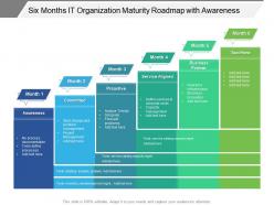 Six months it organization maturity roadmap with awareness