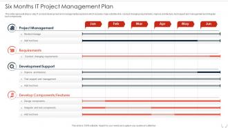Six Months It Project Management Plan