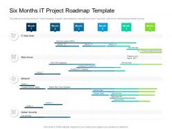 Six months it project roadmap timeline powerpoint template