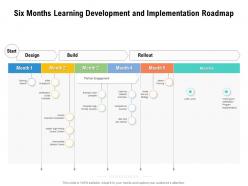 Six Months Learning Development And Implementation Roadmap