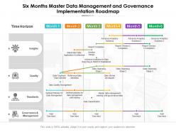 Six months master data management and governance implementation roadmap