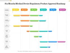 Six months medical device regulatory product approval roadmap