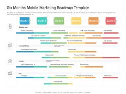 Six months mobile marketing roadmap timeline powerpoint template